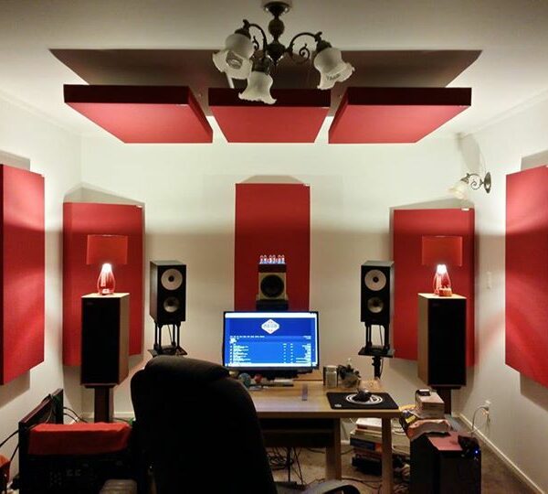 GIK 242 Acoustic Panels in Auckland NZ Studio Red Panels