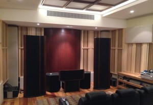 GIK Acoustics Q7d Diffusors in listening room