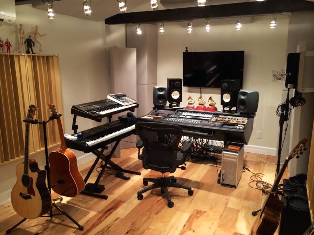 Gianmarco recording studio GIK Acoustics Q7d Diffusors Soffit Bass Trap Acoustic Panel