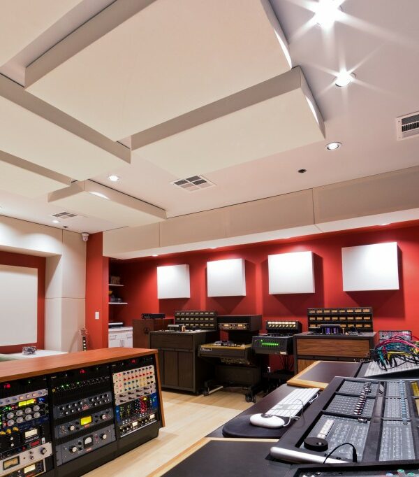 Lost Ark Studio Control Room GIK Acoustics Bass Traps and Soffits