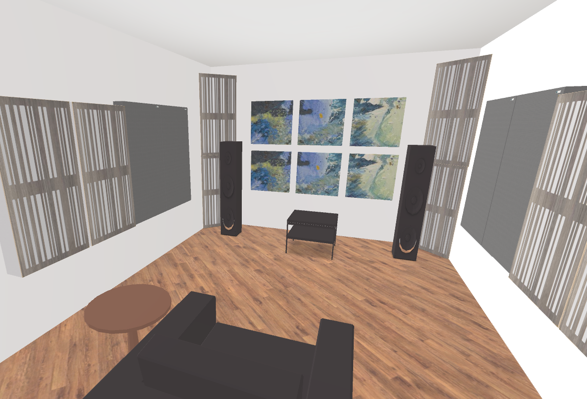 GIK Acoustics 2 Channel Listening Room Plan