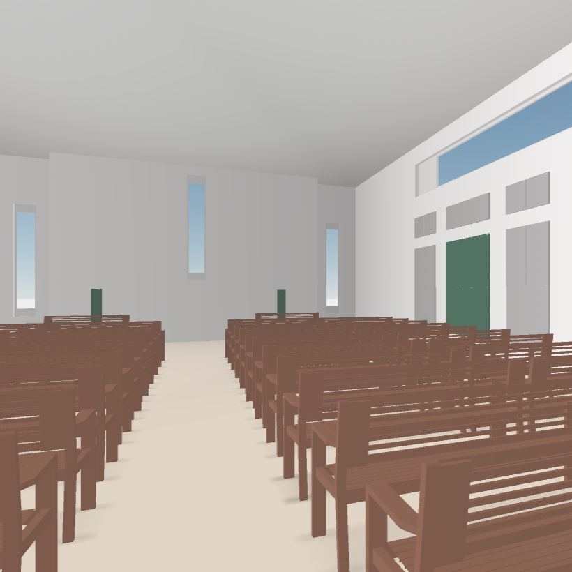 GIK Acoustics Church Acoustics Plan interior 3D modeling