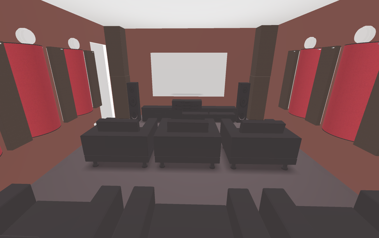 GIK Acoustics Home theater Plan interior acoustic panels