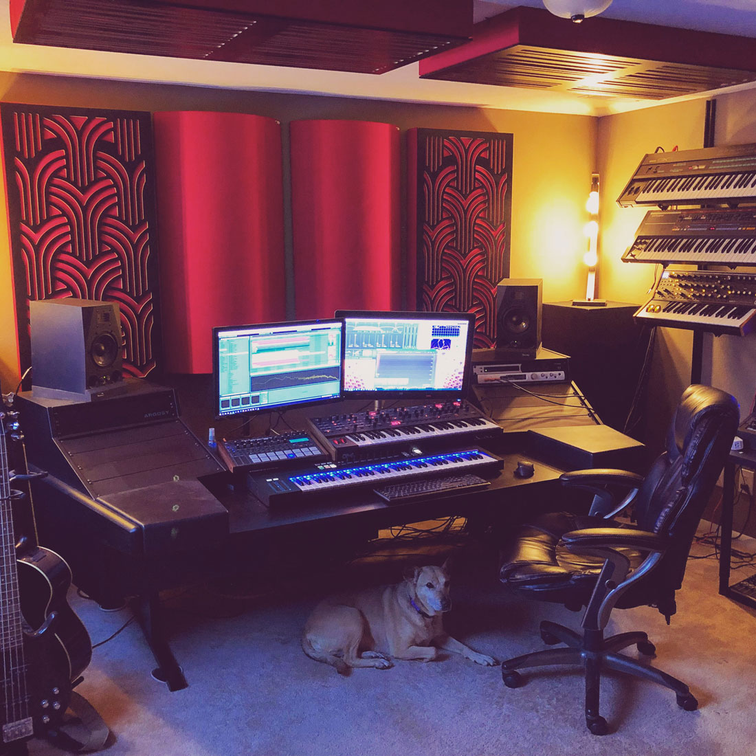 Home Studio with GIK Acoustics Absorbers and Diffusers and Impression Series